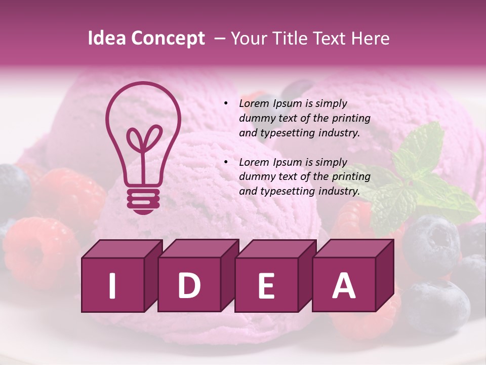 Gourmet Treat Forest Fruit PowerPoint Template