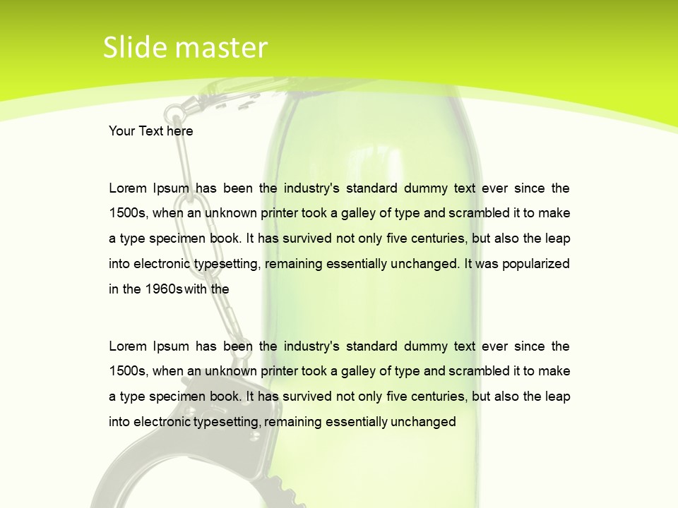 Lock Control Bracelet PowerPoint Template