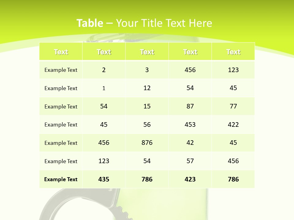 Lock Control Bracelet PowerPoint Template