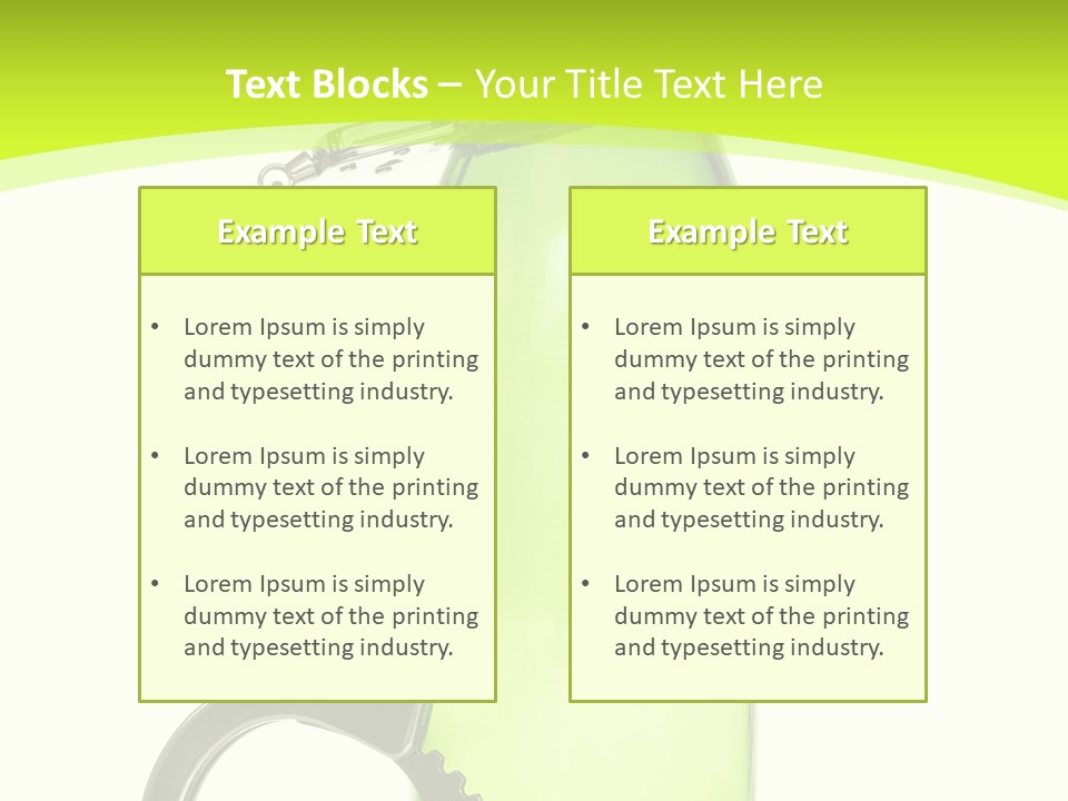 Lock Control Bracelet PowerPoint Template