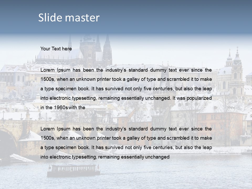 Building Castle Bridge PowerPoint Template