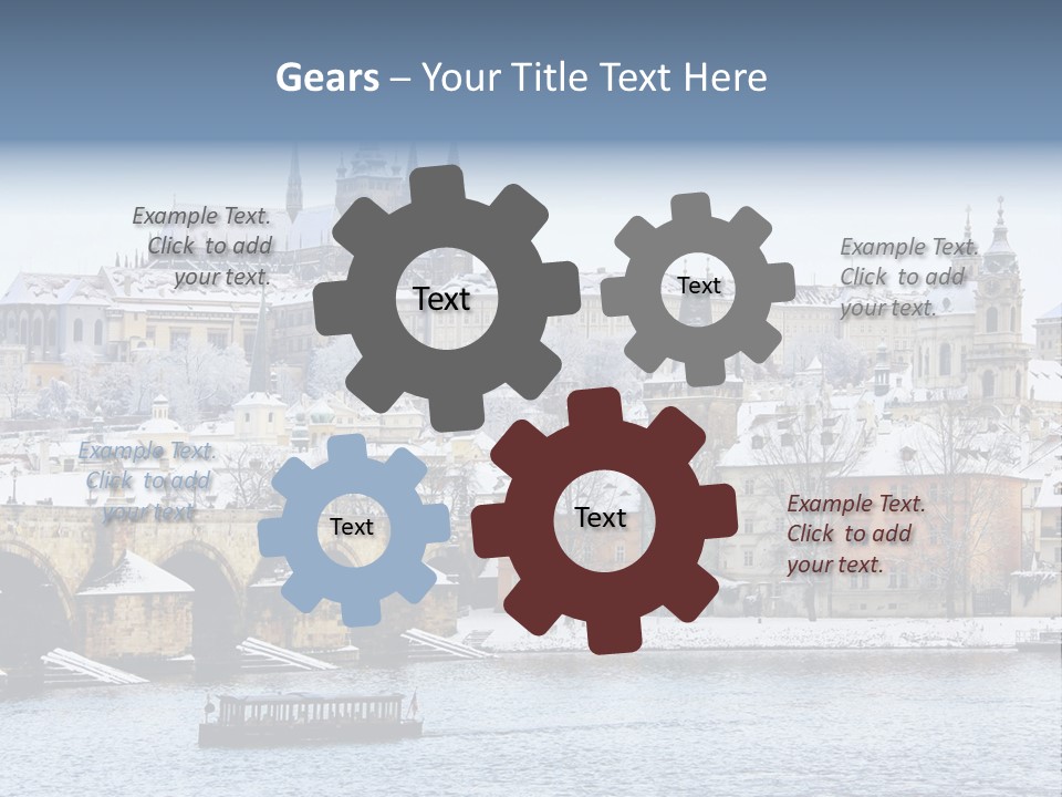 Building Castle Bridge PowerPoint Template