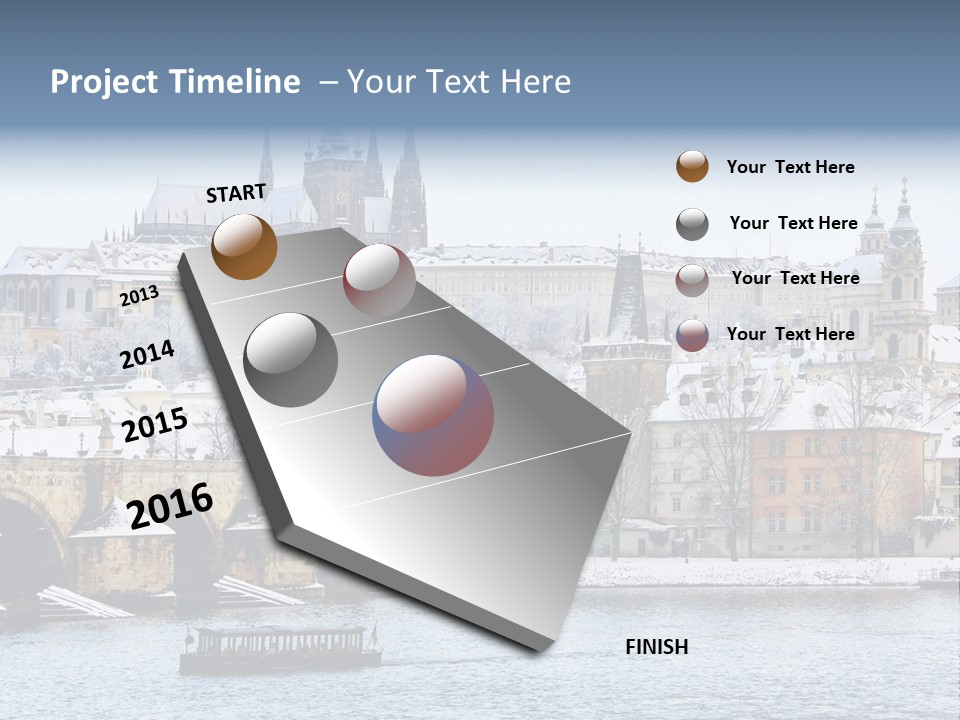 Building Castle Bridge PowerPoint Template
