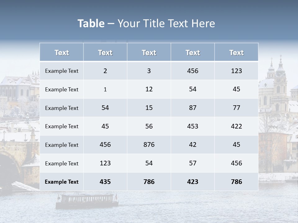 Building Castle Bridge PowerPoint Template