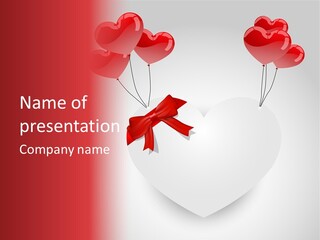 Balloons Card Romance Concept PowerPoint Template