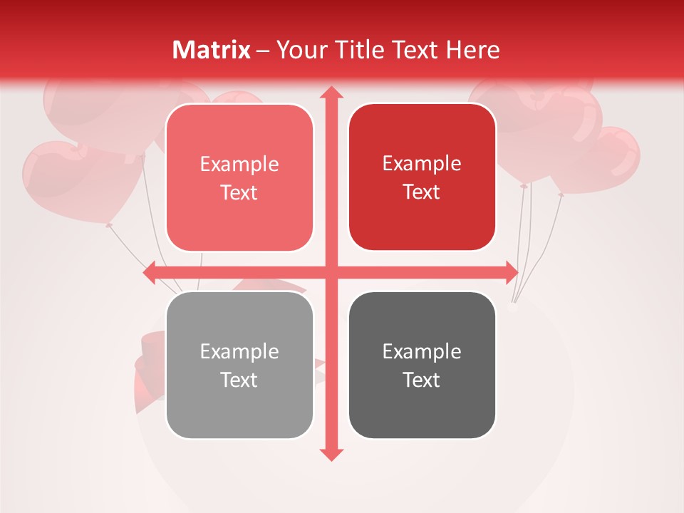 Balloons Card Romance Concept PowerPoint Template