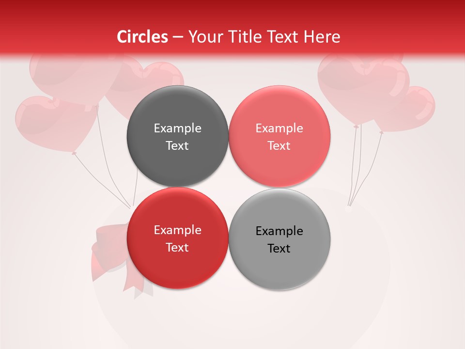 Balloons Card Romance Concept PowerPoint Template