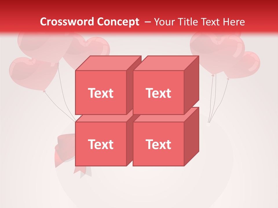 Balloons Card Romance Concept PowerPoint Template