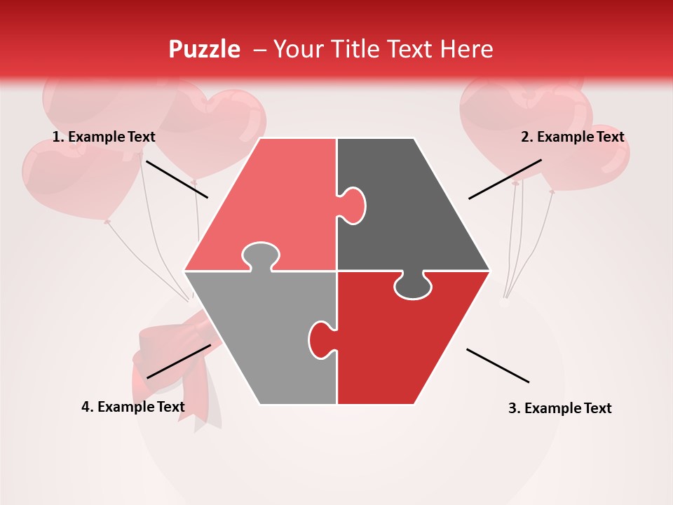 Balloons Card Romance Concept PowerPoint Template