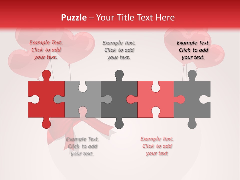 Balloons Card Romance Concept PowerPoint Template