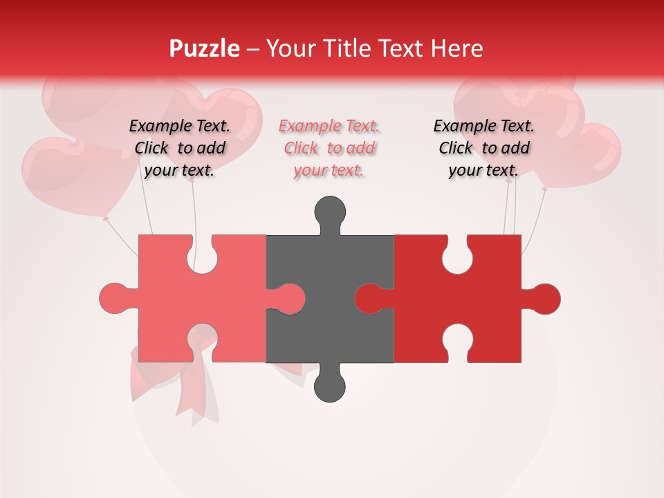 Balloons Card Romance Concept PowerPoint Template