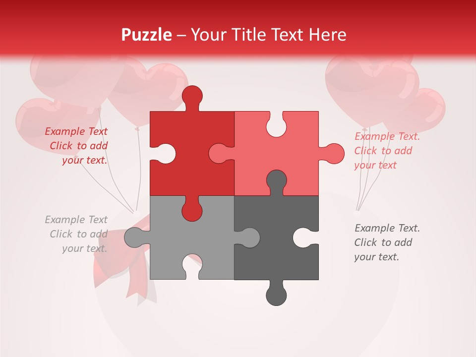 Balloons Card Romance Concept PowerPoint Template