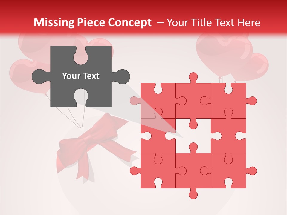 Balloons Card Romance Concept PowerPoint Template