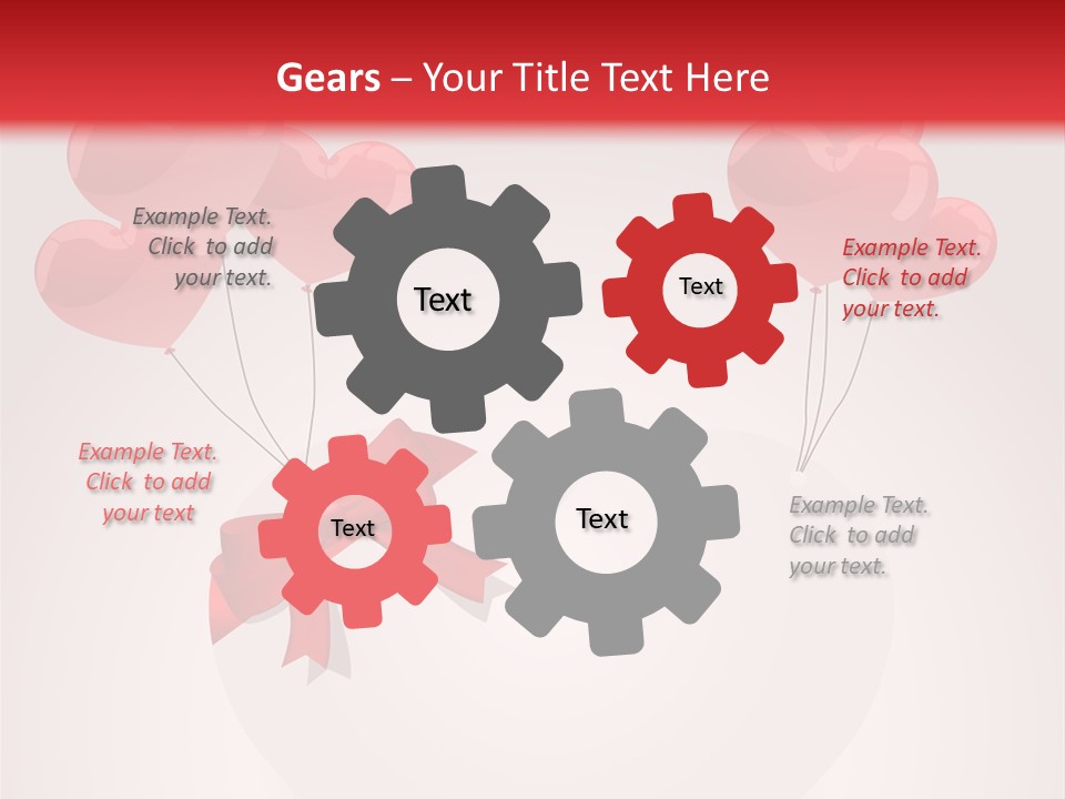 Balloons Card Romance Concept PowerPoint Template