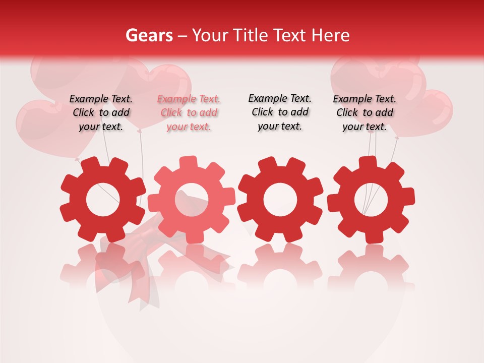 Balloons Card Romance Concept PowerPoint Template