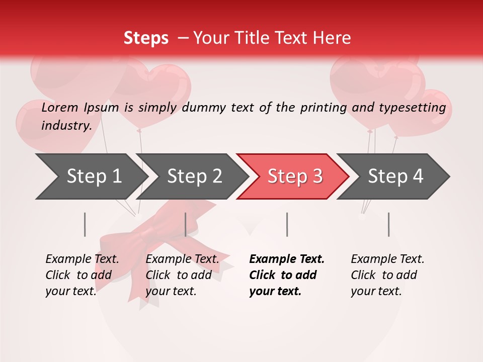 Balloons Card Romance Concept PowerPoint Template