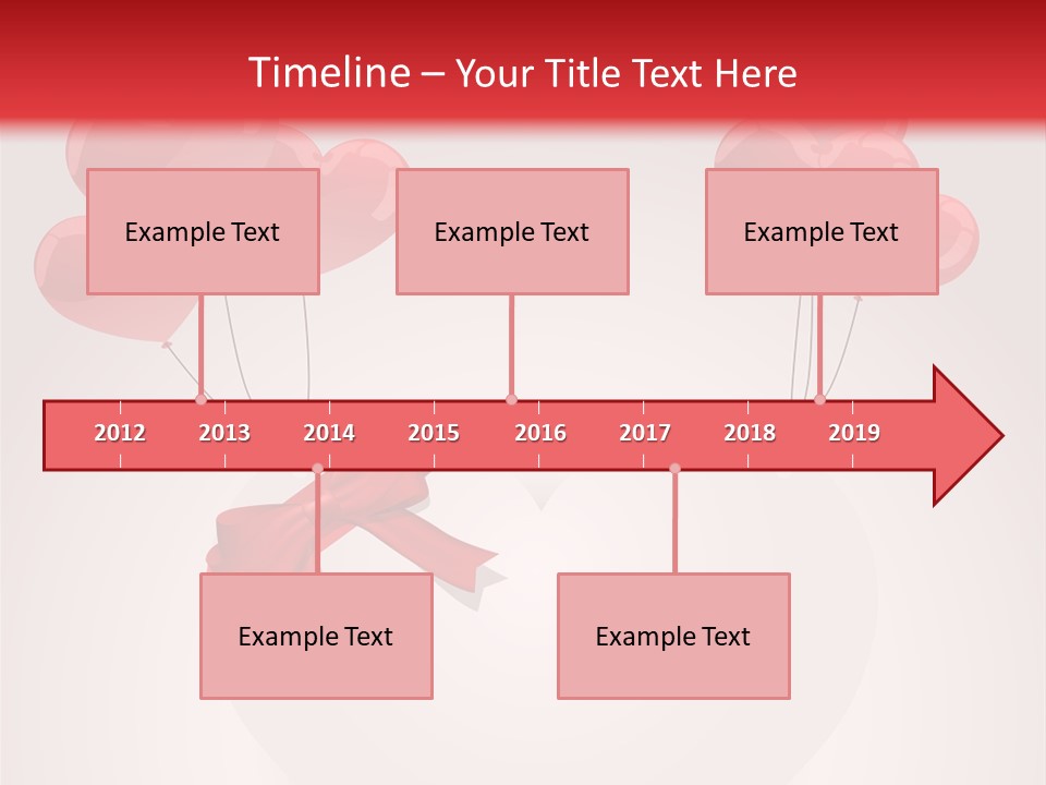 Balloons Card Romance Concept PowerPoint Template