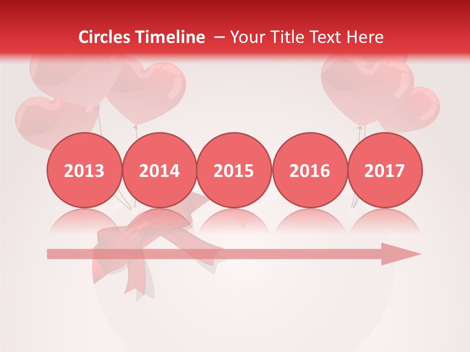 Balloons Card Romance Concept PowerPoint Template