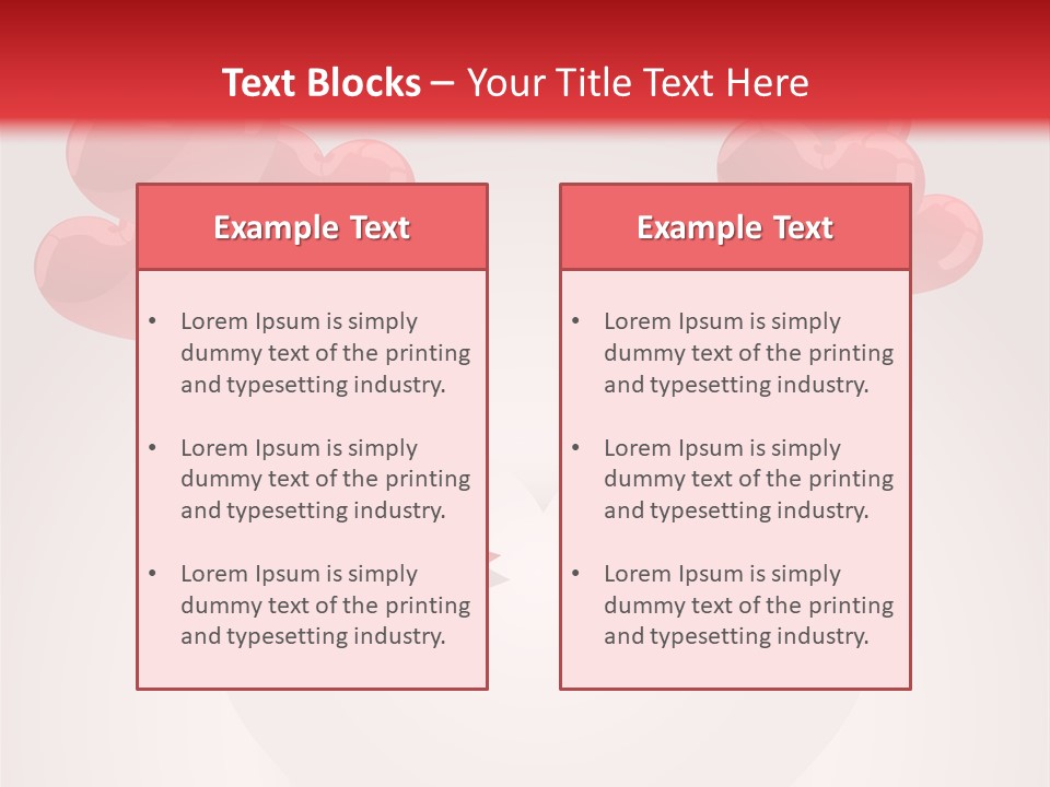 Balloons Card Romance Concept PowerPoint Template