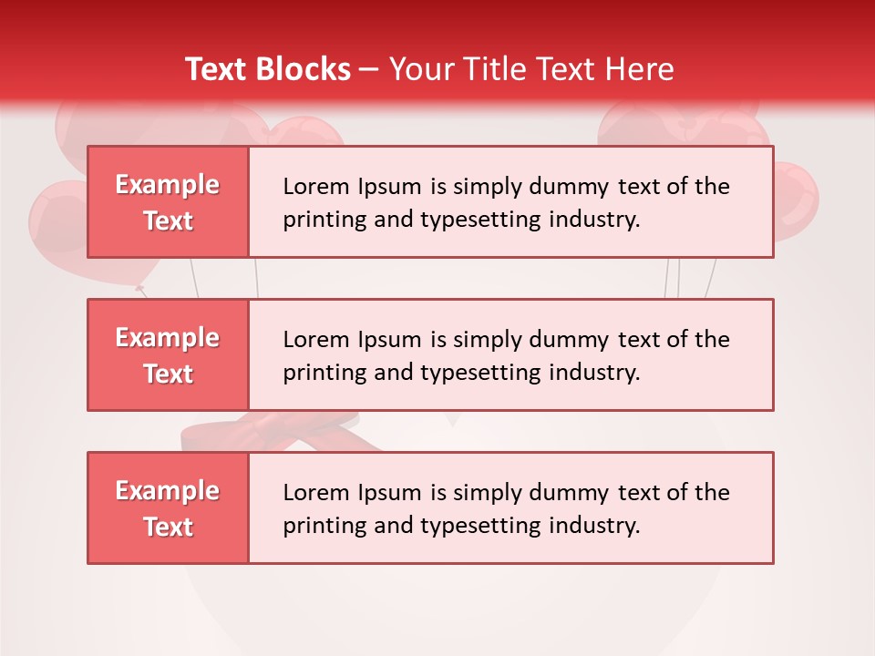 Balloons Card Romance Concept PowerPoint Template