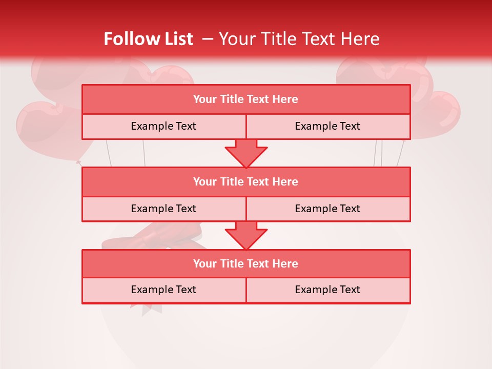 Balloons Card Romance Concept PowerPoint Template