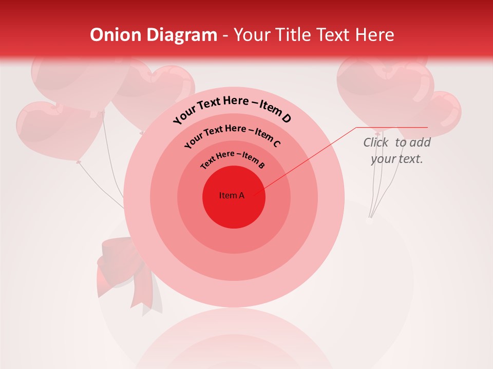 Balloons Card Romance Concept PowerPoint Template