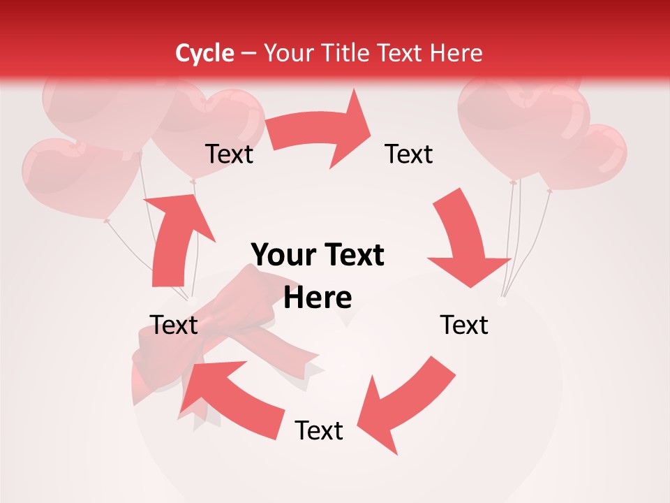 Balloons Card Romance Concept PowerPoint Template