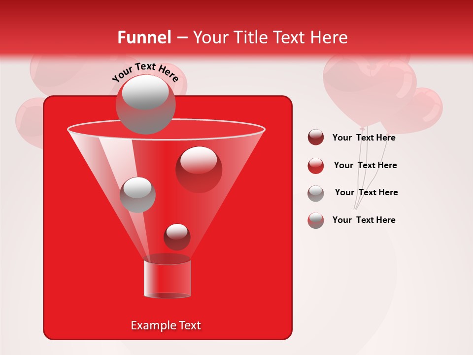 Balloons Card Romance Concept PowerPoint Template