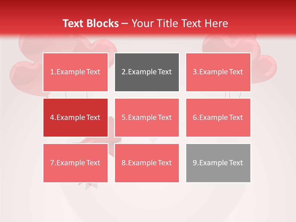 Balloons Card Romance Concept PowerPoint Template