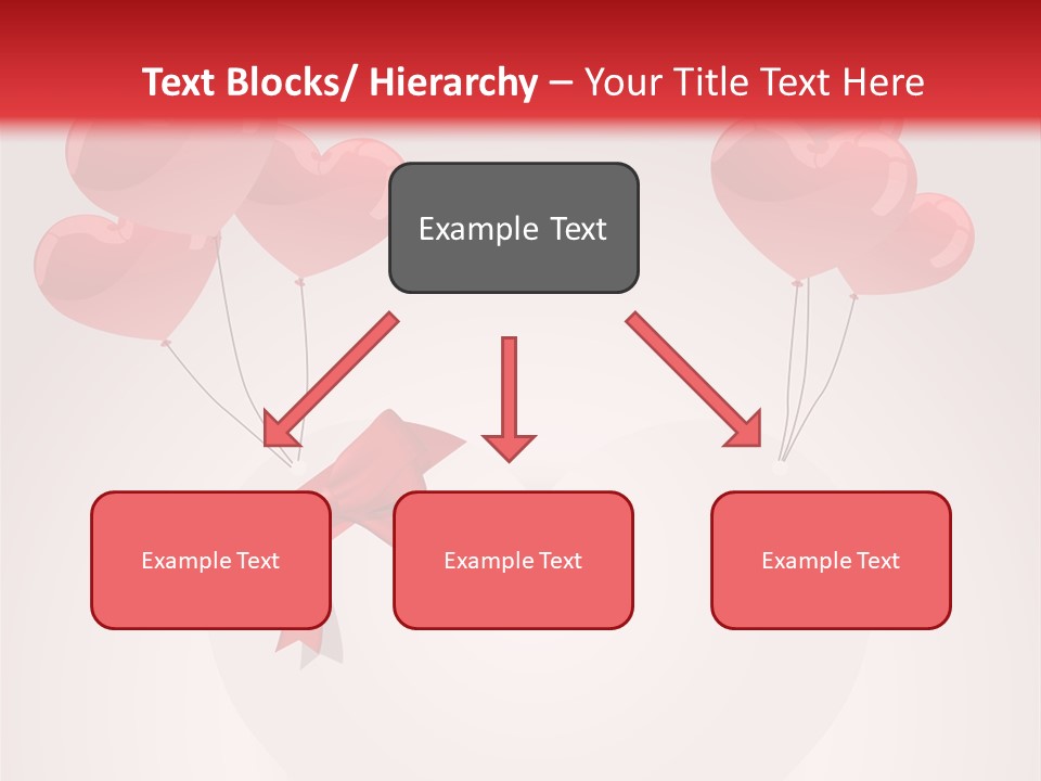 Balloons Card Romance Concept PowerPoint Template