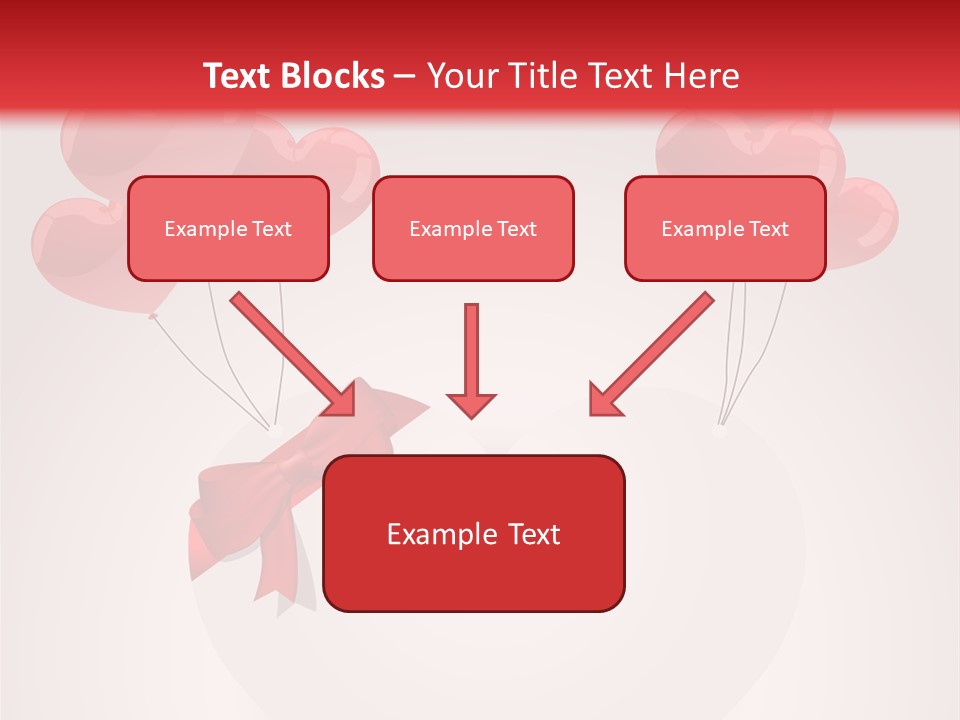 Balloons Card Romance Concept PowerPoint Template
