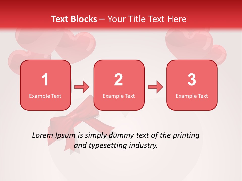 Balloons Card Romance Concept PowerPoint Template