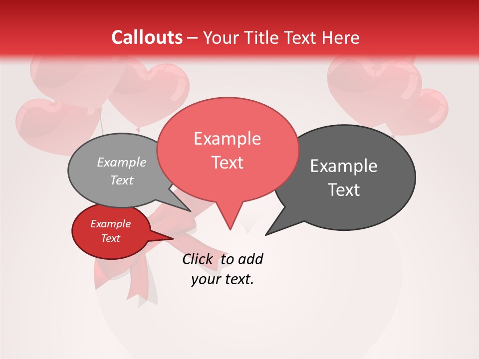 Balloons Card Romance Concept PowerPoint Template