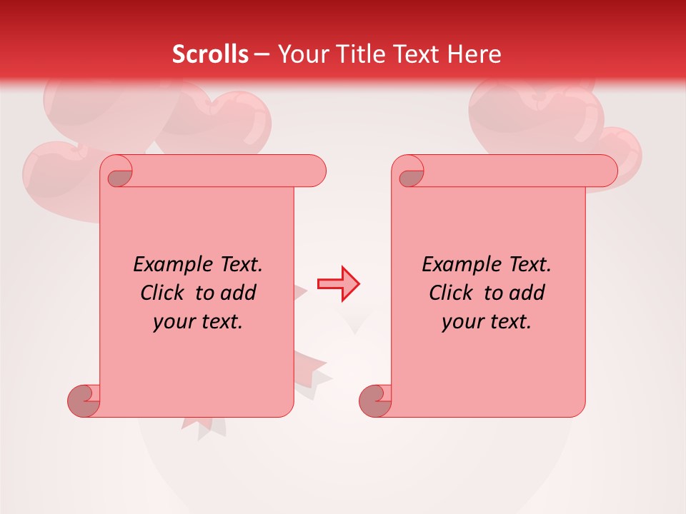 Balloons Card Romance Concept PowerPoint Template