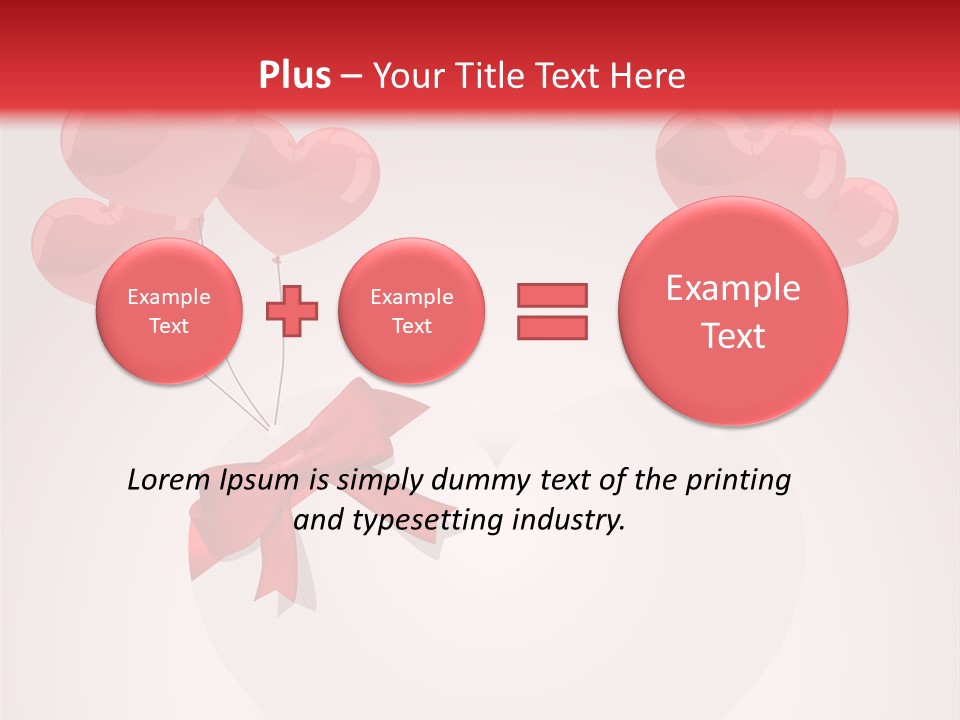 Balloons Card Romance Concept PowerPoint Template
