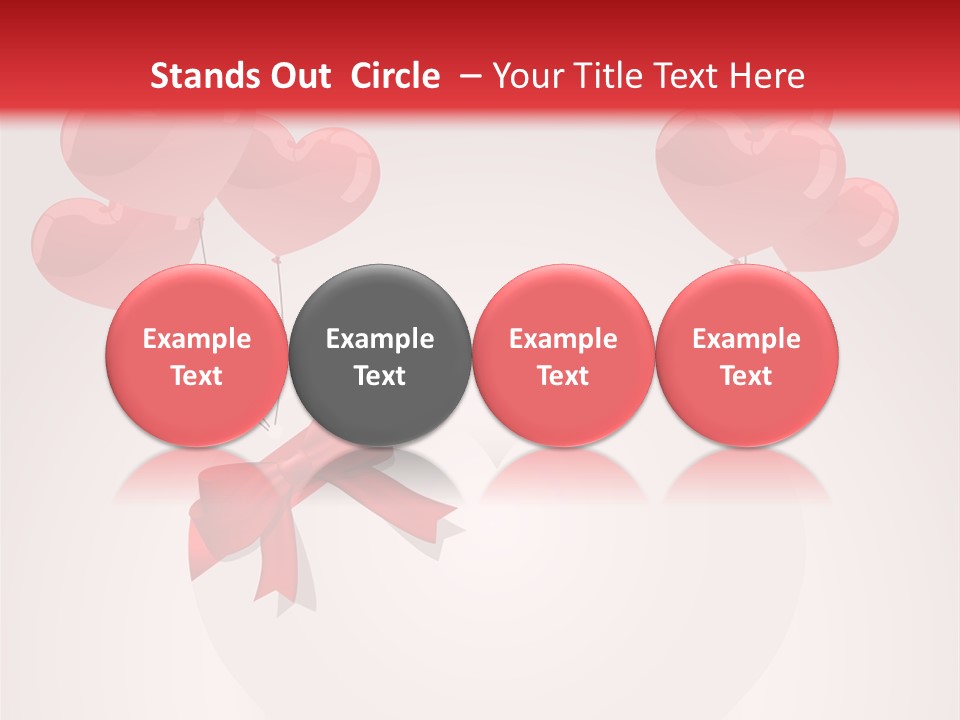 Balloons Card Romance Concept PowerPoint Template