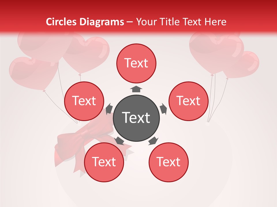 Balloons Card Romance Concept PowerPoint Template