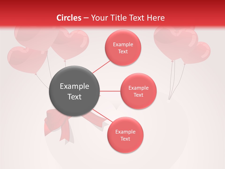 Balloons Card Romance Concept PowerPoint Template