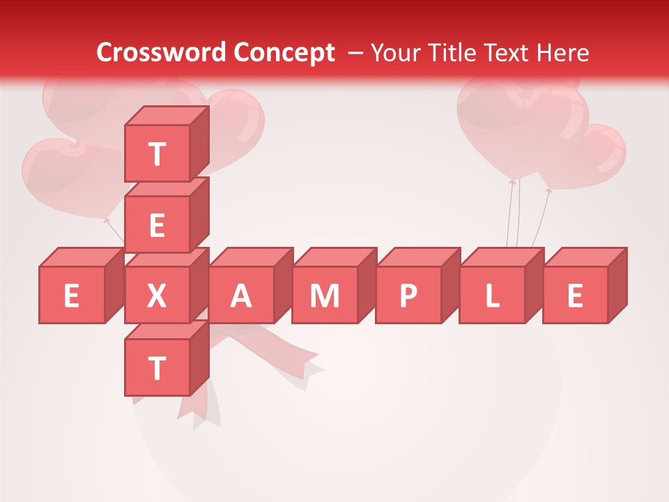 Balloons Card Romance Concept PowerPoint Template