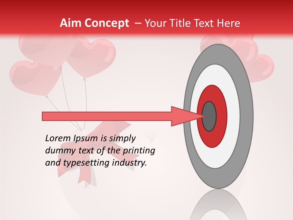 Balloons Card Romance Concept PowerPoint Template