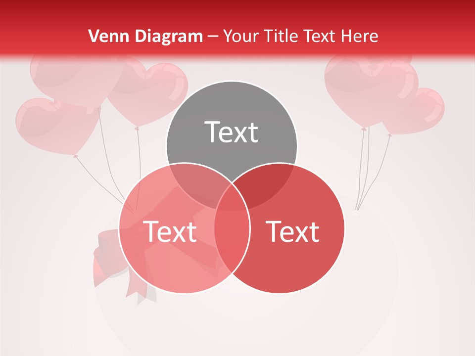 Balloons Card Romance Concept PowerPoint Template