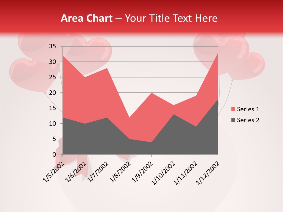 Balloons Card Romance Concept PowerPoint Template
