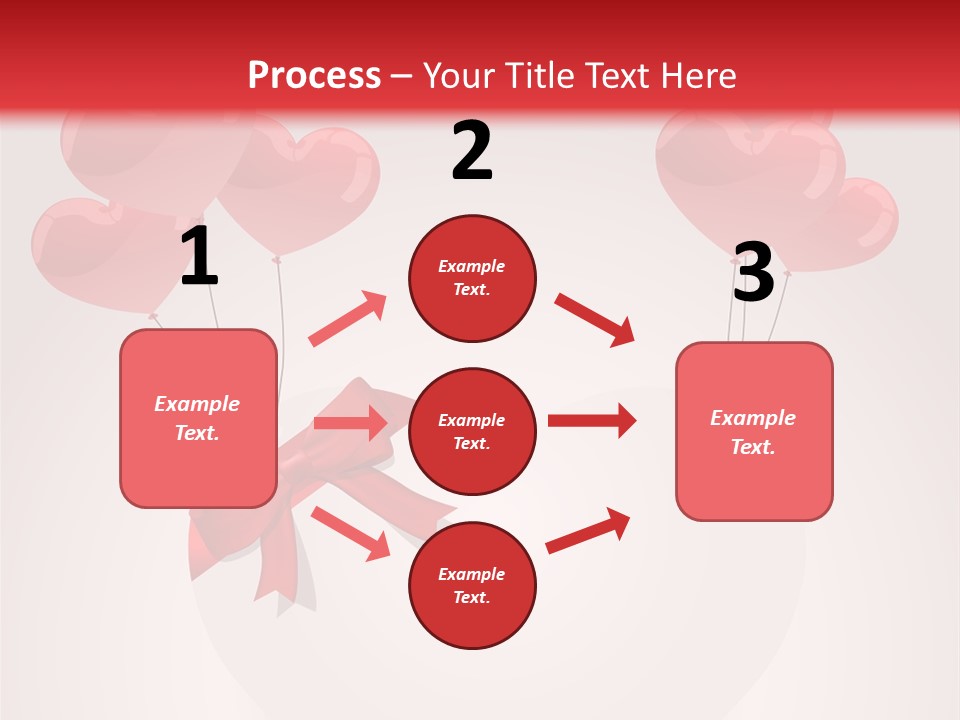 Balloons Card Romance Concept PowerPoint Template