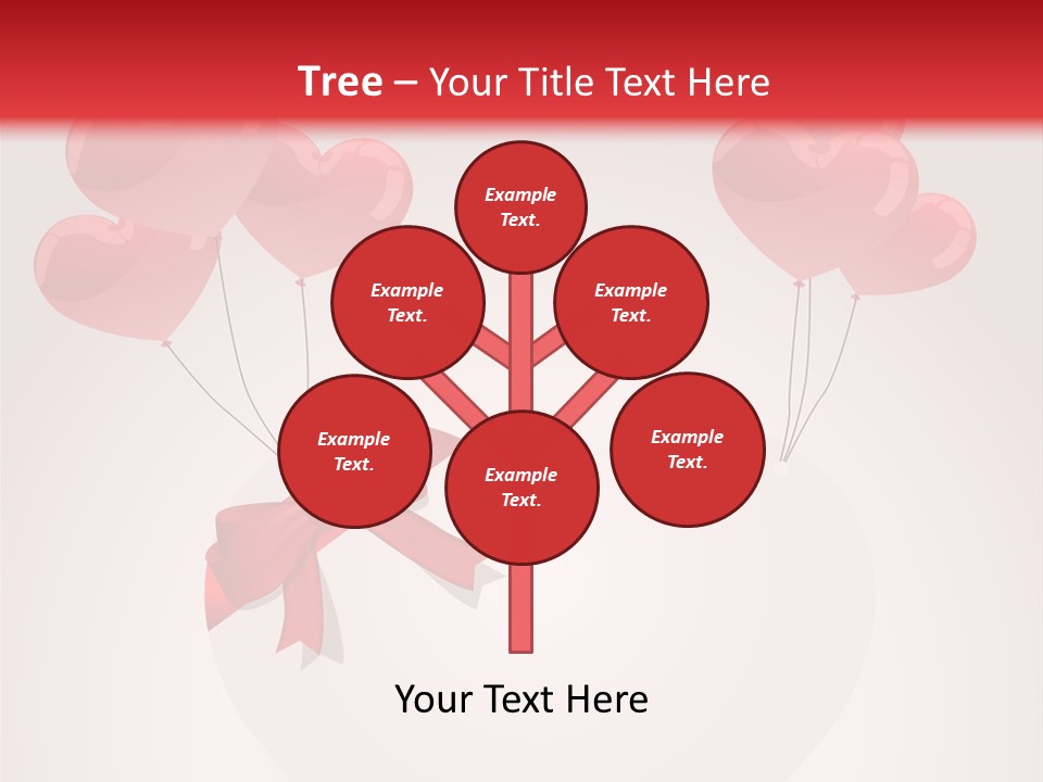 Balloons Card Romance Concept PowerPoint Template
