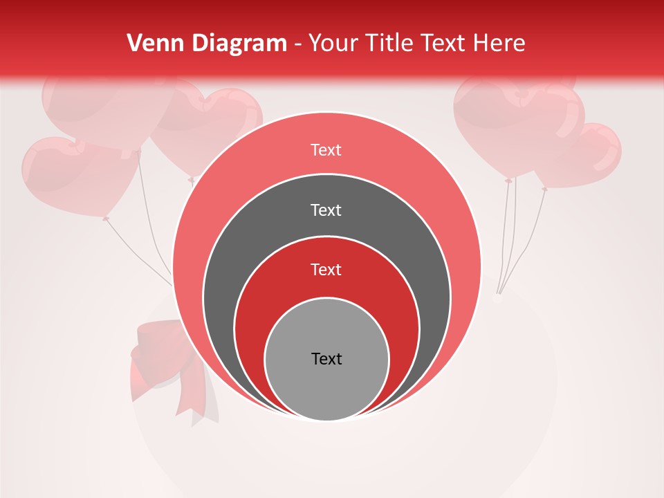 Balloons Card Romance Concept PowerPoint Template