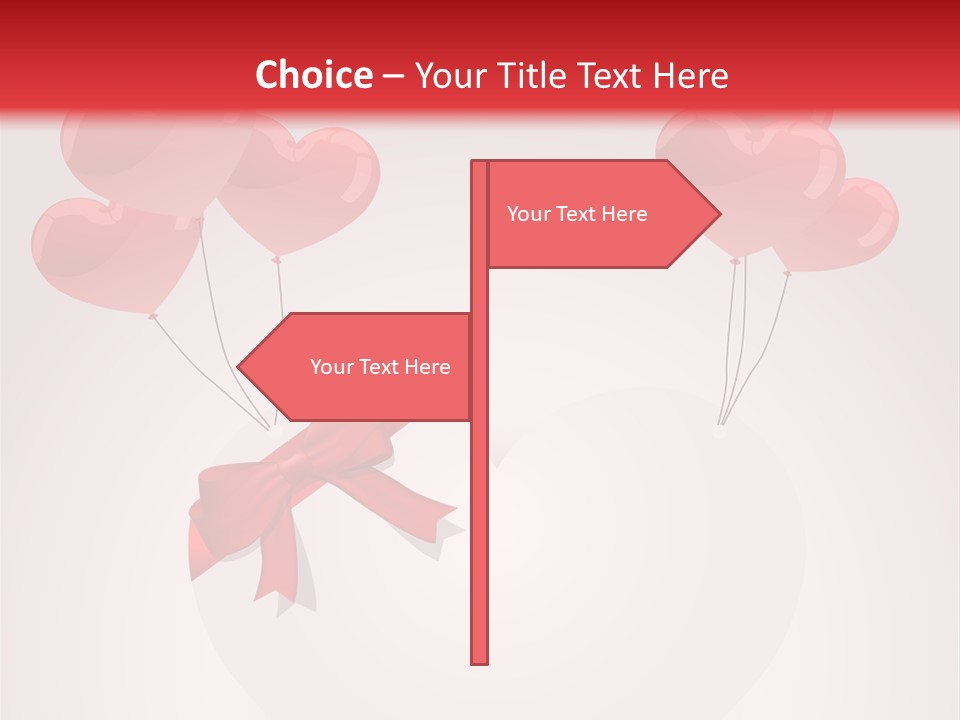 Balloons Card Romance Concept PowerPoint Template