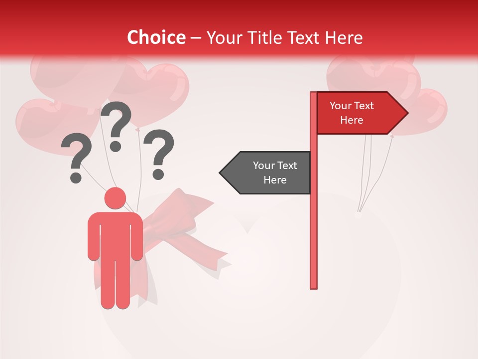 Balloons Card Romance Concept PowerPoint Template