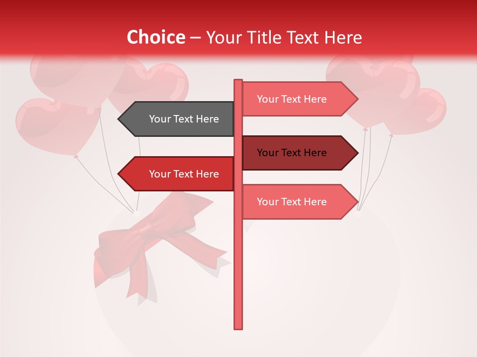 Balloons Card Romance Concept PowerPoint Template