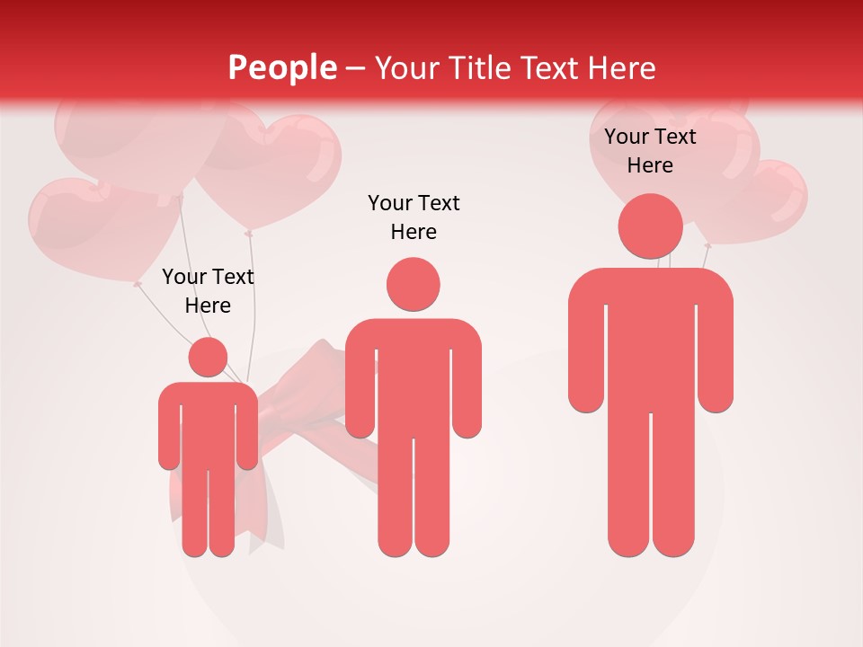 Balloons Card Romance Concept PowerPoint Template