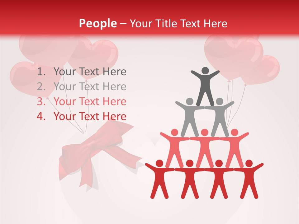 Balloons Card Romance Concept PowerPoint Template